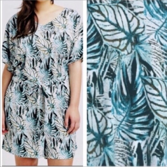 Junarose Tropical Print Romper Plus Size 18 - Picture 2 of 7